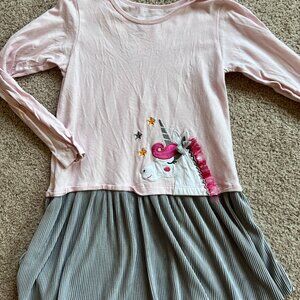 Unicorn Sparkle Dress (Size 6-7Y)